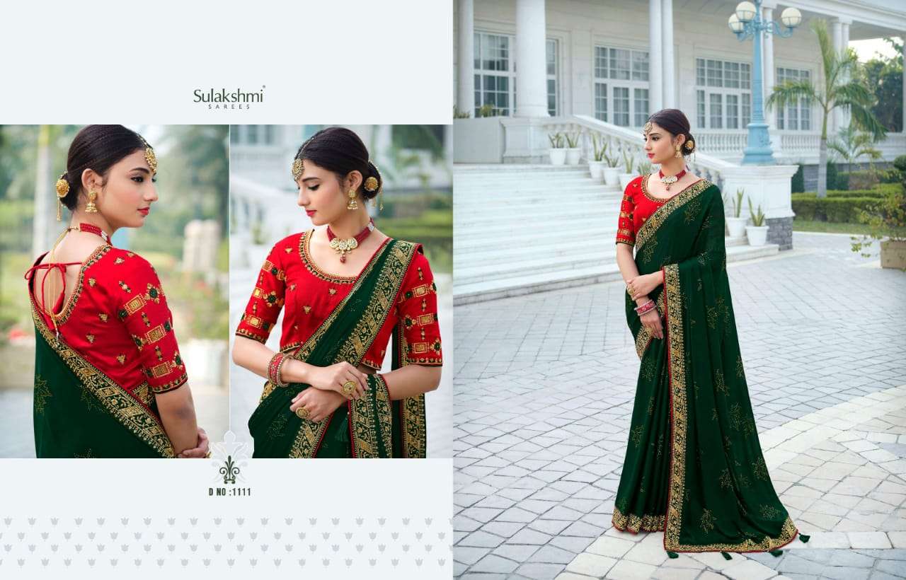 DEVIKA VOL-2 BY SULAKSHMI 1101 TO 1111 SERIES INDIAN TRADITIONAL WEAR COLLECTION BEAUTIFUL STYLISH FANCY COLORFUL PARTY WEAR & OCCASIONAL WEAR FANCY SAREES AT WHOLESALE PRICE