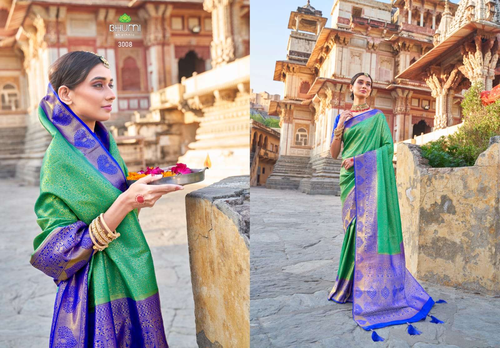 BHUMI 3001 SERIES BY BHUMI 3001 TO 3011 SERIES INDIAN TRADITIONAL WEAR COLLECTION BEAUTIFUL STYLISH FANCY COLORFUL PARTY WEAR & OCCASIONAL WEAR SOFT SILK SAREES AT WHOLESALE PRICE