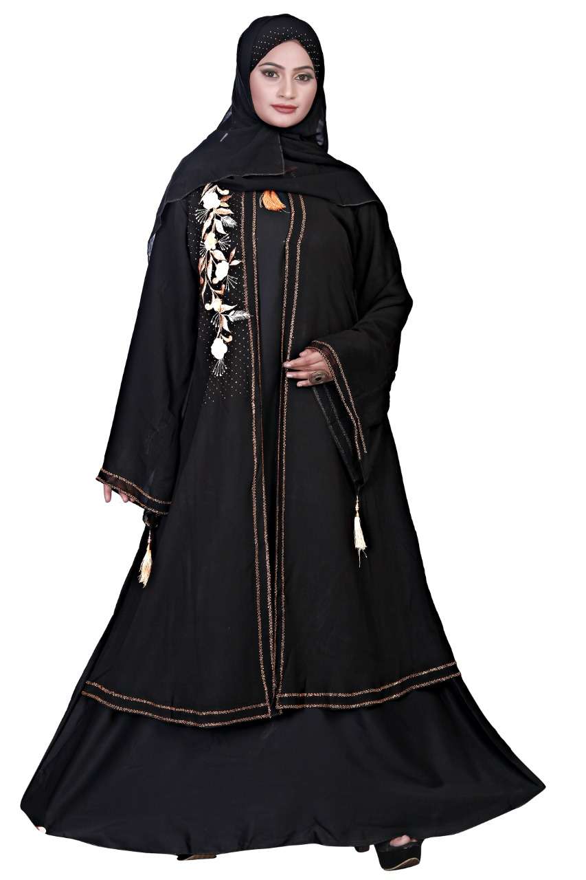 BROOCH ABAYA BY FASHID WHOLESALE 01 TO 03 SERIES BEAUTIFUL STYLISH FANCY COLORFUL CASUAL WEAR & ETHNIC WEAR FANCY BURQA AT WHOLESALE PRICE