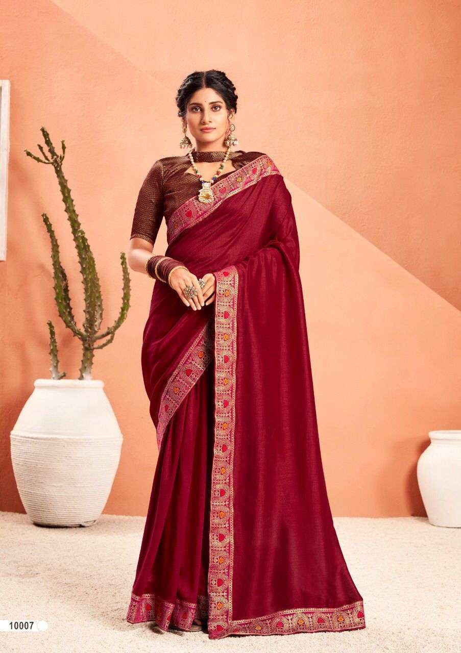 KAMINI SILK VOL-2 BY RIGHT WOMEN 10001 TO 10008 SERIES INDIAN TRADITIONAL WEAR COLLECTION BEAUTIFUL STYLISH FANCY COLORFUL PARTY WEAR & OCCASIONAL WEAR VICHITRA SAREES AT WHOLESALE PRICE