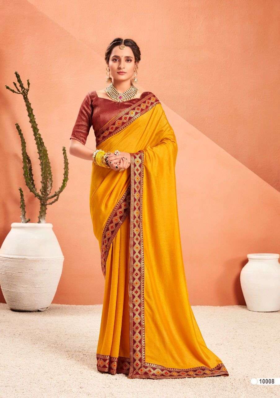 KAMINI SILK VOL-2 BY RIGHT WOMEN 10001 TO 10008 SERIES INDIAN TRADITIONAL WEAR COLLECTION BEAUTIFUL STYLISH FANCY COLORFUL PARTY WEAR & OCCASIONAL WEAR VICHITRA SAREES AT WHOLESALE PRICE