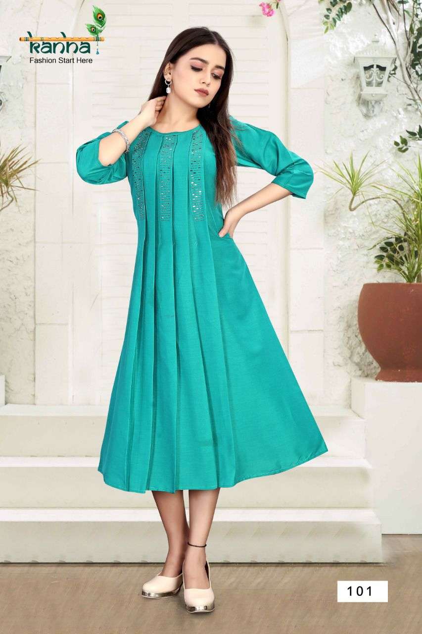 KALYANI BY KANHA 101 TO 108 SERIES DESIGNER STYLISH FANCY COLORFUL BEAUTIFUL PARTY WEAR & ETHNIC WEAR COLLECTION CHINNON KURTIS AT WHOLESALE PRICE