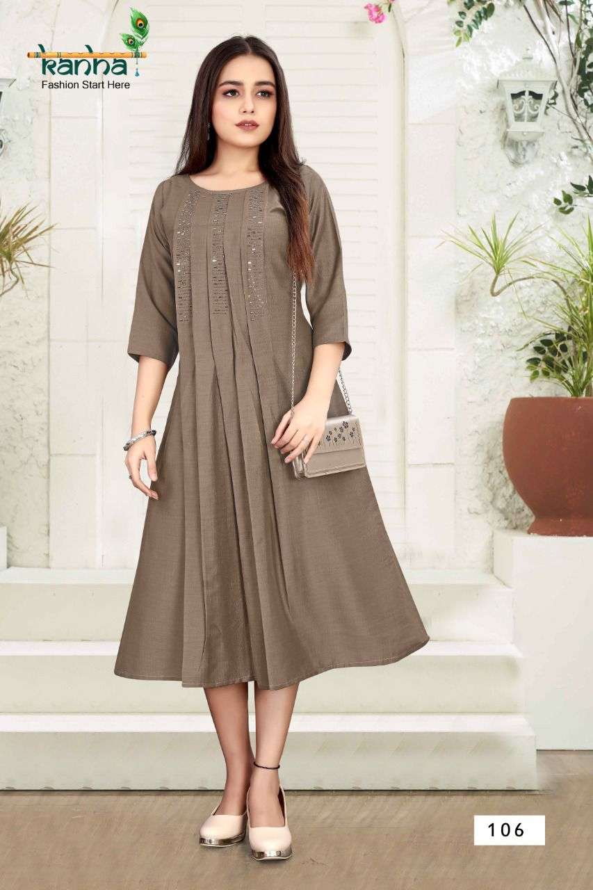 KALYANI BY KANHA 101 TO 108 SERIES DESIGNER STYLISH FANCY COLORFUL BEAUTIFUL PARTY WEAR & ETHNIC WEAR COLLECTION CHINNON KURTIS AT WHOLESALE PRICE