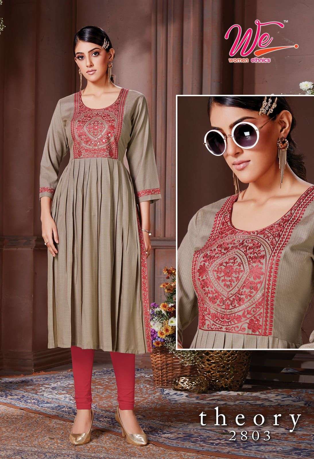 THEORY BY WOMEN ETHNIC 2801 TO 2808 SERIES DESIGNER STYLISH FANCY COLORFUL BEAUTIFUL PARTY WEAR & ETHNIC WEAR COLLECTION RAYON KURTIS AT WHOLESALE PRICE