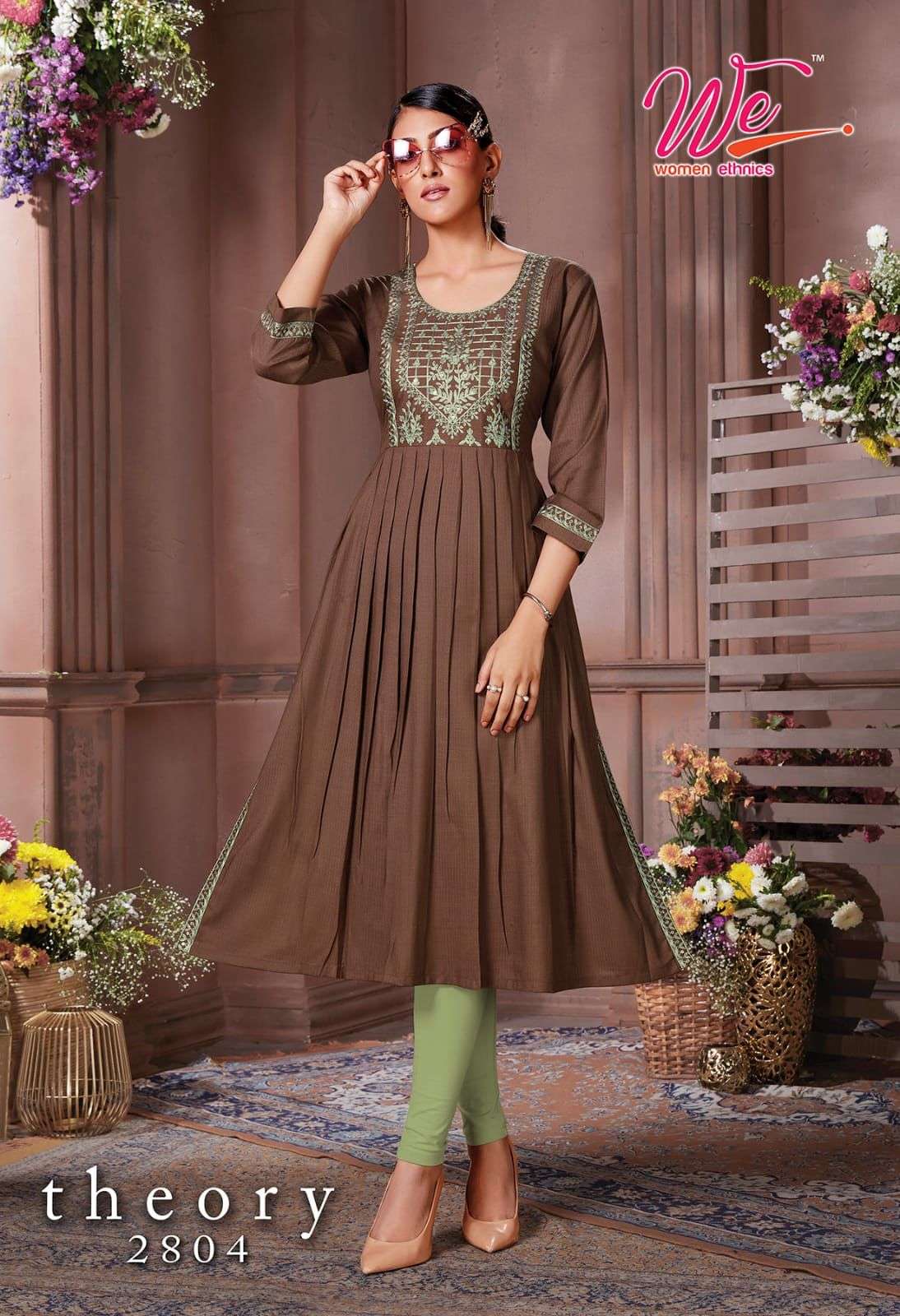 THEORY BY WOMEN ETHNIC 2801 TO 2808 SERIES DESIGNER STYLISH FANCY COLORFUL BEAUTIFUL PARTY WEAR & ETHNIC WEAR COLLECTION RAYON KURTIS AT WHOLESALE PRICE