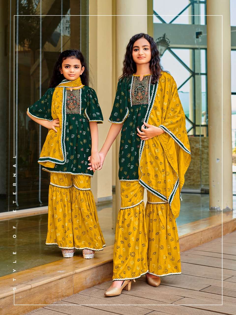 HEER-ZAARA BY ART RIDDHS 1001 TO 1004 SERIES BEAUTIFUL SHARARA SUITS COLORFUL STYLISH FANCY CASUAL WEAR & ETHNIC WEAR PURE VISCOSE RAYON DRESSES AT WHOLESALE PRICE