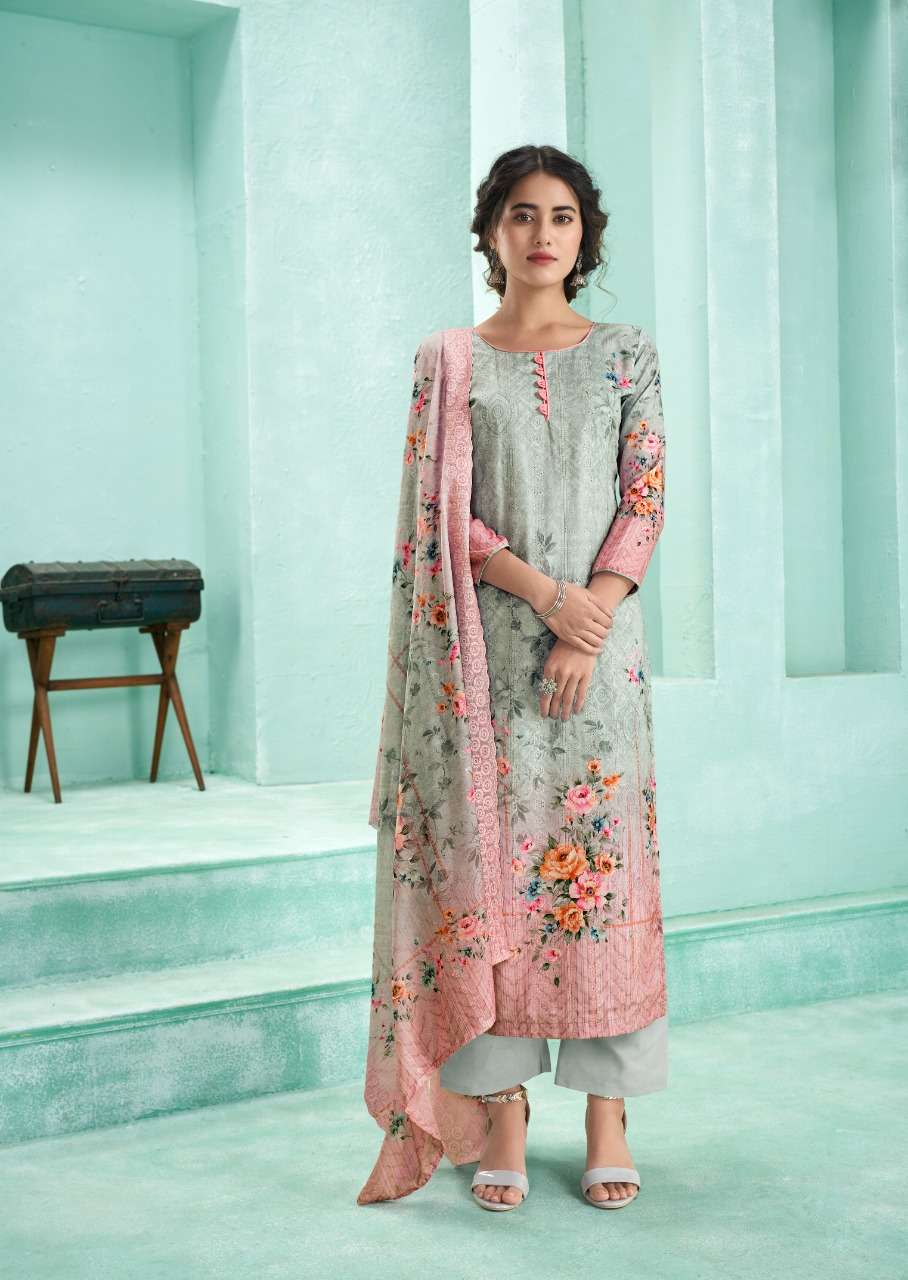 AZAA VOL-5 BY KARMA TRENDZ 3420 TO 3426 SERIES BEAUTIFUL STYLISH SUITS FANCY COLORFUL CASUAL WEAR & ETHNIC WEAR & READY TO WEAR PURE JAM COTTON EMBROIDERED DRESSES AT WHOLESALE PRICE
