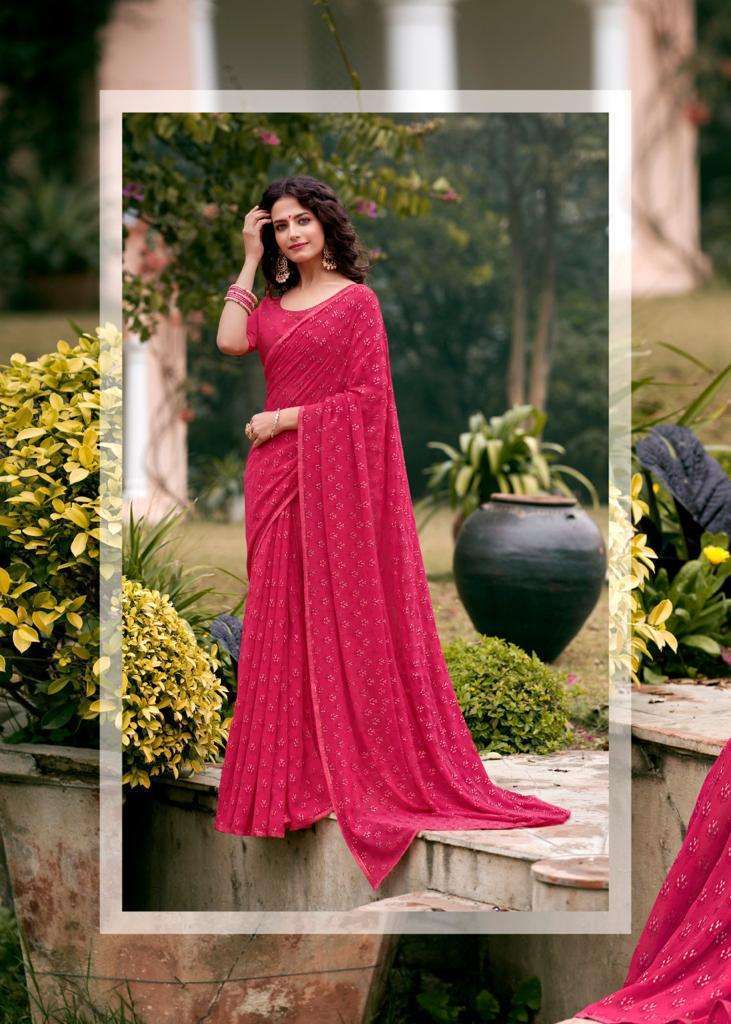 KAVYANJALI BY KASHVI CREATION 18001 TO 18010 SERIES INDIAN TRADITIONAL WEAR COLLECTION BEAUTIFUL STYLISH FANCY COLORFUL PARTY WEAR & OCCASIONAL WEAR GEORGETTE SAREES AT WHOLESALE PRICE