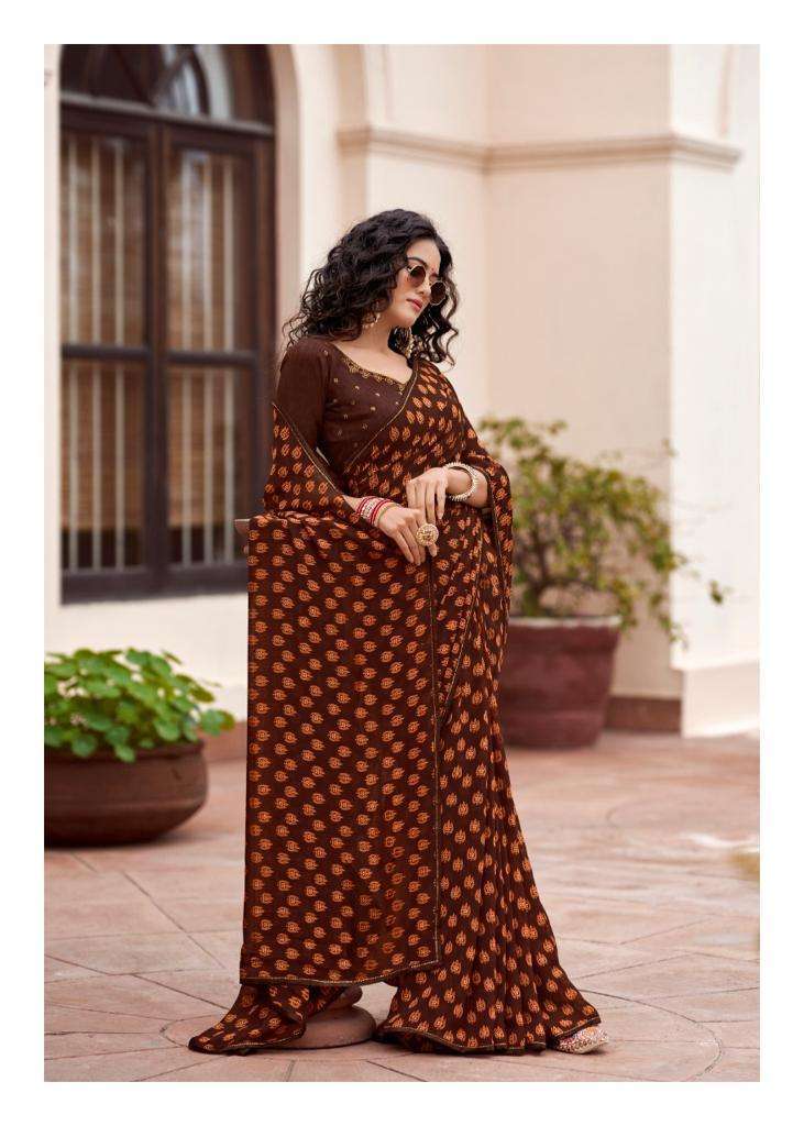 KAVYANJALI BY KASHVI CREATION 18001 TO 18010 SERIES INDIAN TRADITIONAL WEAR COLLECTION BEAUTIFUL STYLISH FANCY COLORFUL PARTY WEAR & OCCASIONAL WEAR GEORGETTE SAREES AT WHOLESALE PRICE