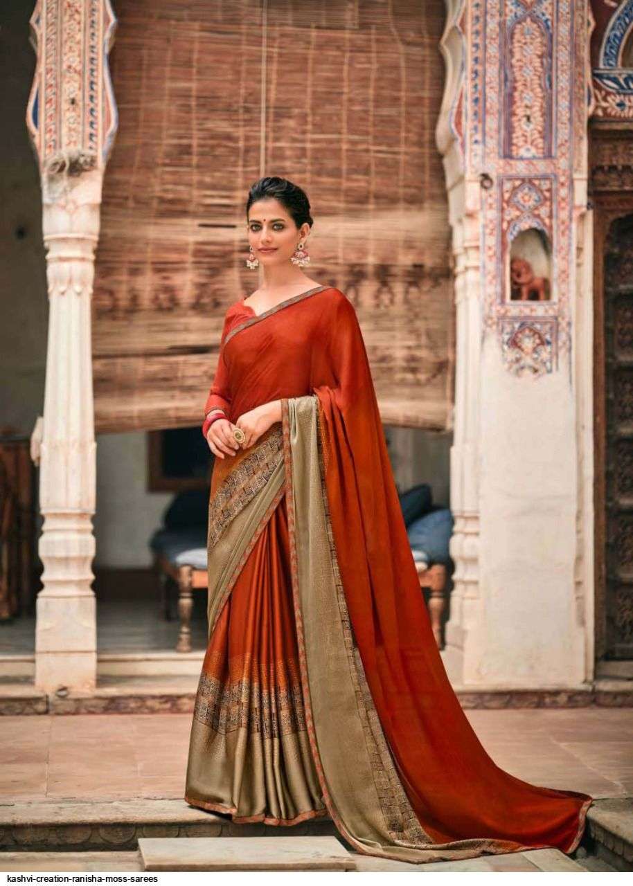 RANISHA BY KASHVI CREATION 72001 TO 72010 SERIES INDIAN TRADITIONAL WEAR COLLECTION BEAUTIFUL STYLISH FANCY COLORFUL PARTY WEAR & OCCASIONAL WEAR FANCY SAREES AT WHOLESALE PRICE