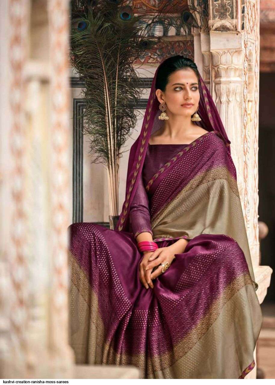 RANISHA BY KASHVI CREATION 72001 TO 72010 SERIES INDIAN TRADITIONAL WEAR COLLECTION BEAUTIFUL STYLISH FANCY COLORFUL PARTY WEAR & OCCASIONAL WEAR FANCY SAREES AT WHOLESALE PRICE
