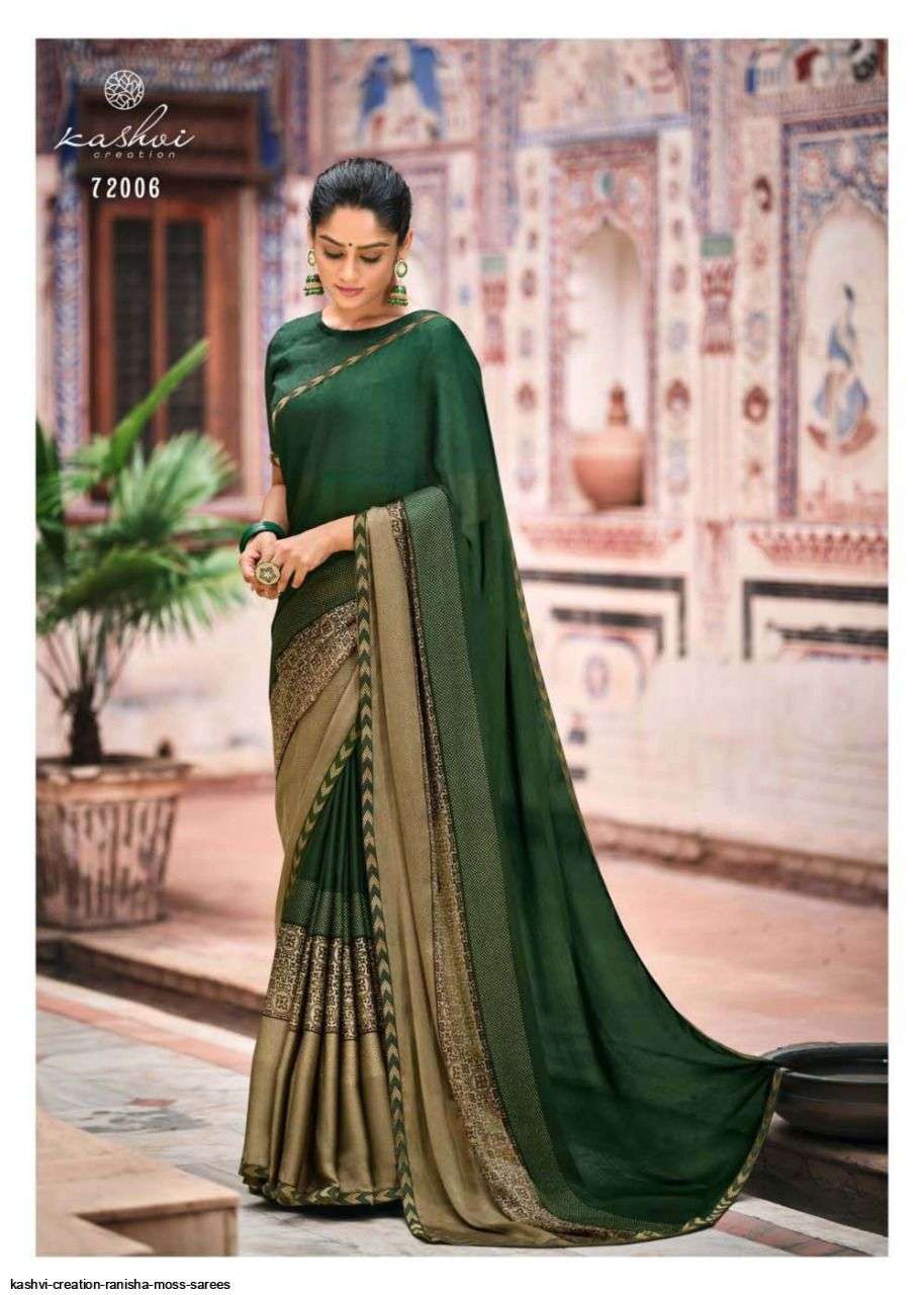 RANISHA BY KASHVI CREATION 72001 TO 72010 SERIES INDIAN TRADITIONAL WEAR COLLECTION BEAUTIFUL STYLISH FANCY COLORFUL PARTY WEAR & OCCASIONAL WEAR FANCY SAREES AT WHOLESALE PRICE
