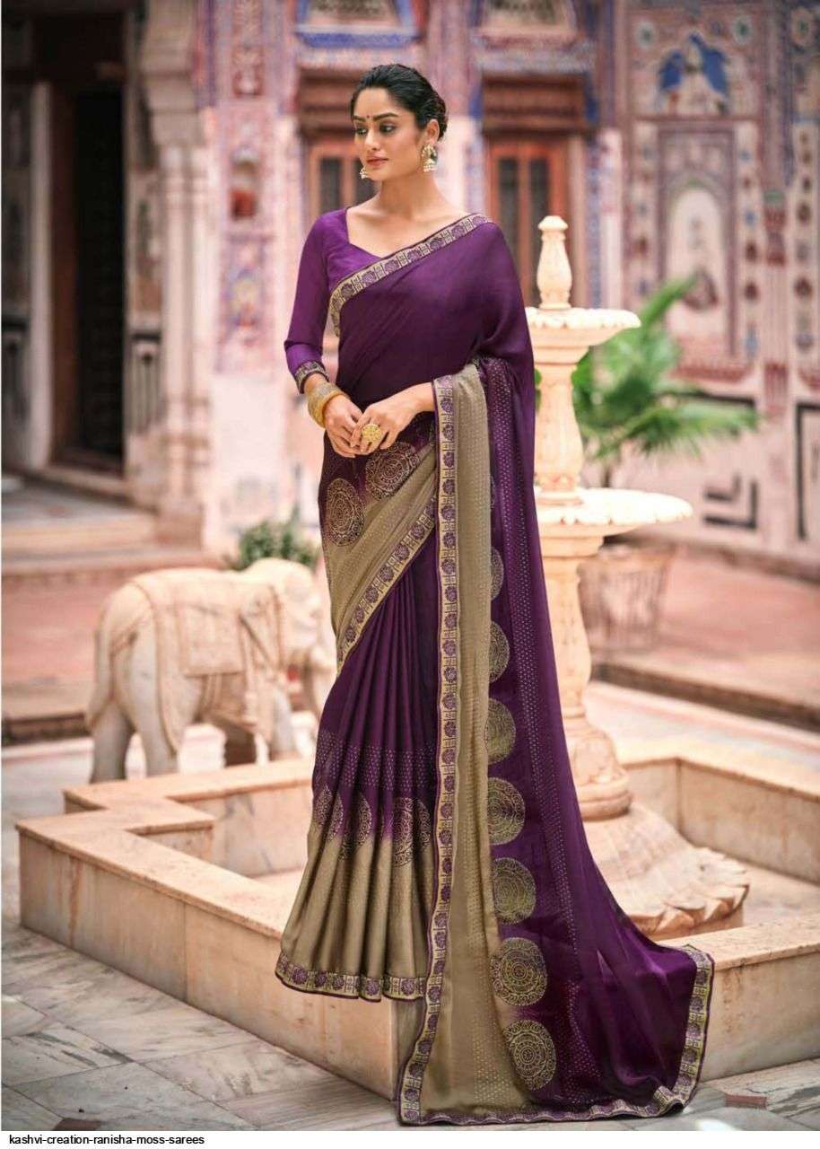 RANISHA BY KASHVI CREATION 72001 TO 72010 SERIES INDIAN TRADITIONAL WEAR COLLECTION BEAUTIFUL STYLISH FANCY COLORFUL PARTY WEAR & OCCASIONAL WEAR FANCY SAREES AT WHOLESALE PRICE