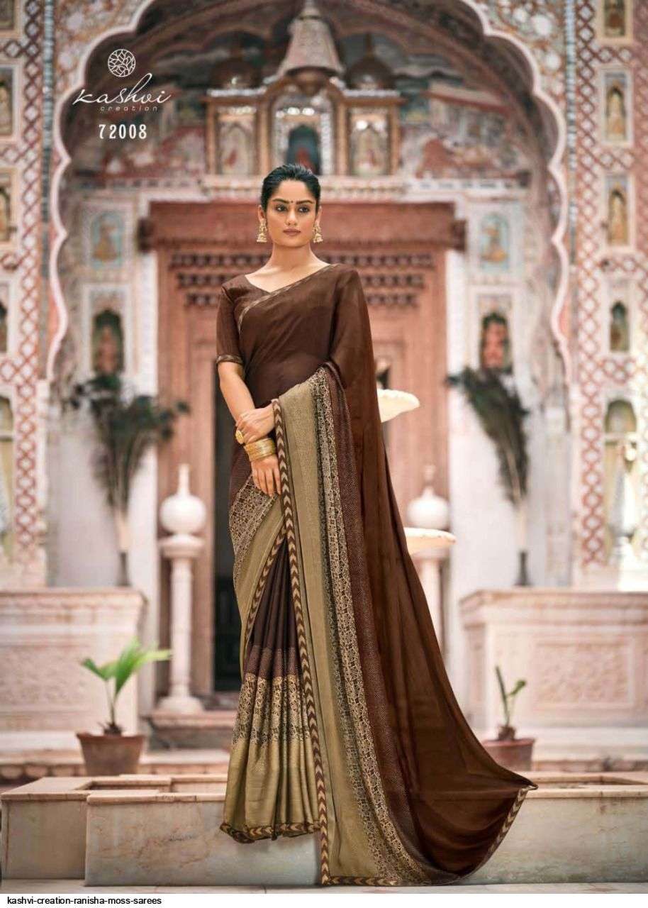 RANISHA BY KASHVI CREATION 72001 TO 72010 SERIES INDIAN TRADITIONAL WEAR COLLECTION BEAUTIFUL STYLISH FANCY COLORFUL PARTY WEAR & OCCASIONAL WEAR FANCY SAREES AT WHOLESALE PRICE