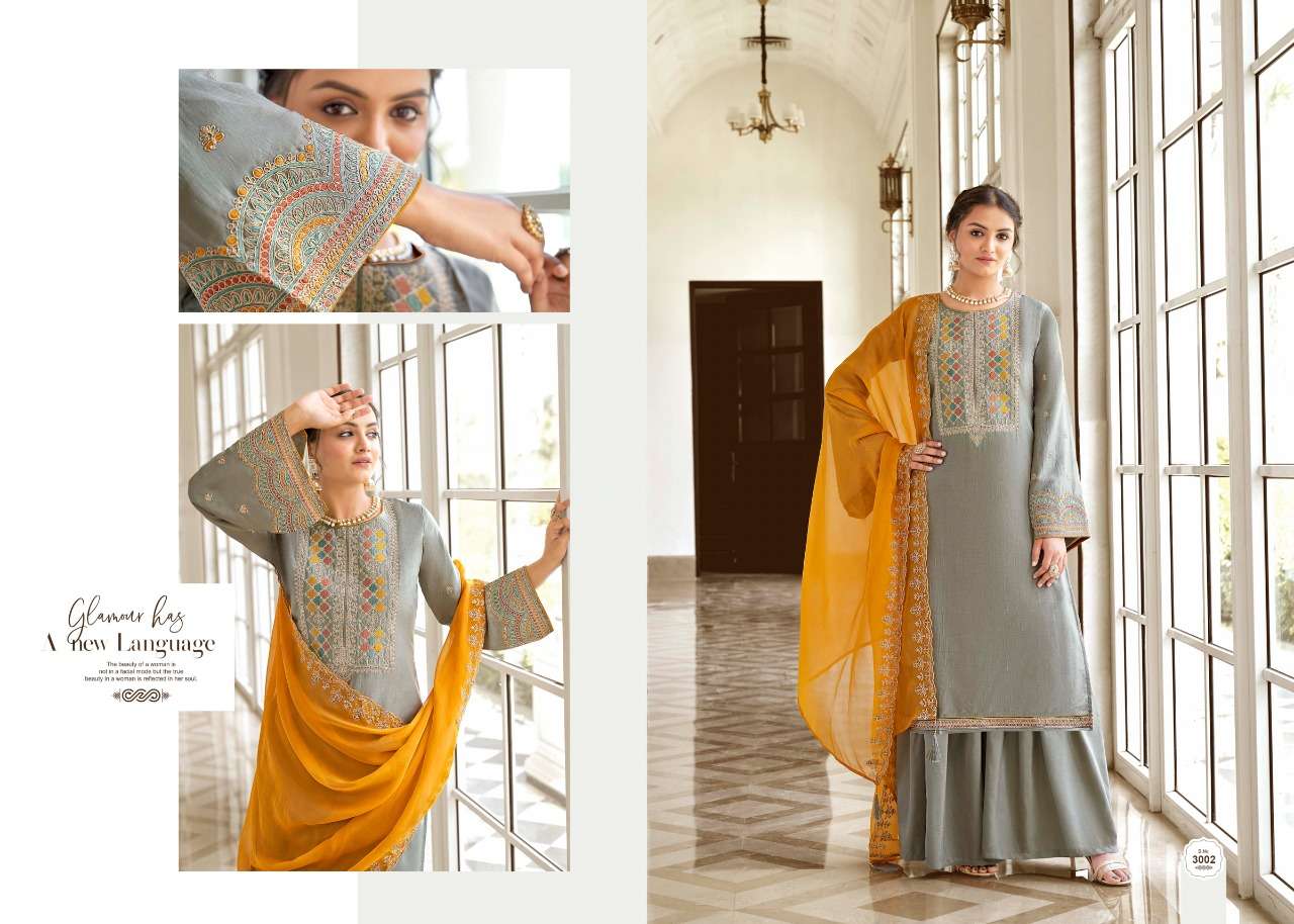 REHNUMA VOL-3 BY ZSM 3001 TO 3006 SERIES BEAUTIFUL STYLISH SHARARA SUITS FANCY COLORFUL CASUAL WEAR & ETHNIC WEAR & READY TO WEAR COTTON SILK EMBROIDERED DRESSES AT WHOLESALE PRICE