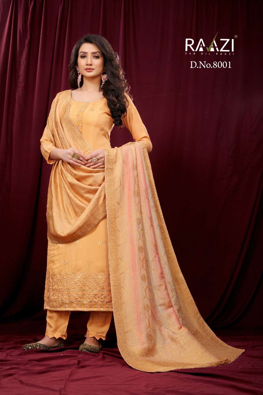 MISRI BY RAMA FASHION 8001 TO 8008 SERIES BEAUTIFUL SUITS COLORFUL STYLISH FANCY CASUAL WEAR & ETHNIC WEAR PURE MUSLIN EMBROIDERED DRESSES AT WHOLESALE PRICE