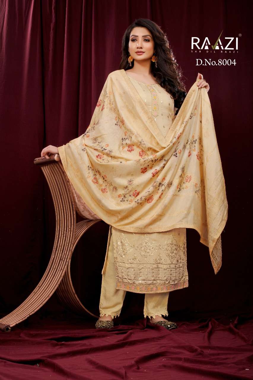 MISRI BY RAMA FASHION 8001 TO 8008 SERIES BEAUTIFUL SUITS COLORFUL STYLISH FANCY CASUAL WEAR & ETHNIC WEAR PURE MUSLIN EMBROIDERED DRESSES AT WHOLESALE PRICE