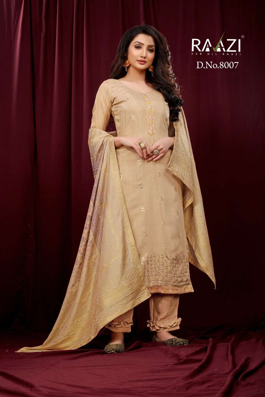 MISRI BY RAMA FASHION 8001 TO 8008 SERIES BEAUTIFUL SUITS COLORFUL STYLISH FANCY CASUAL WEAR & ETHNIC WEAR PURE MUSLIN EMBROIDERED DRESSES AT WHOLESALE PRICE