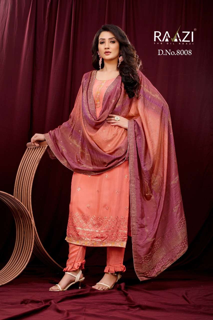 MISRI BY RAMA FASHION 8001 TO 8008 SERIES BEAUTIFUL SUITS COLORFUL STYLISH FANCY CASUAL WEAR & ETHNIC WEAR PURE MUSLIN EMBROIDERED DRESSES AT WHOLESALE PRICE