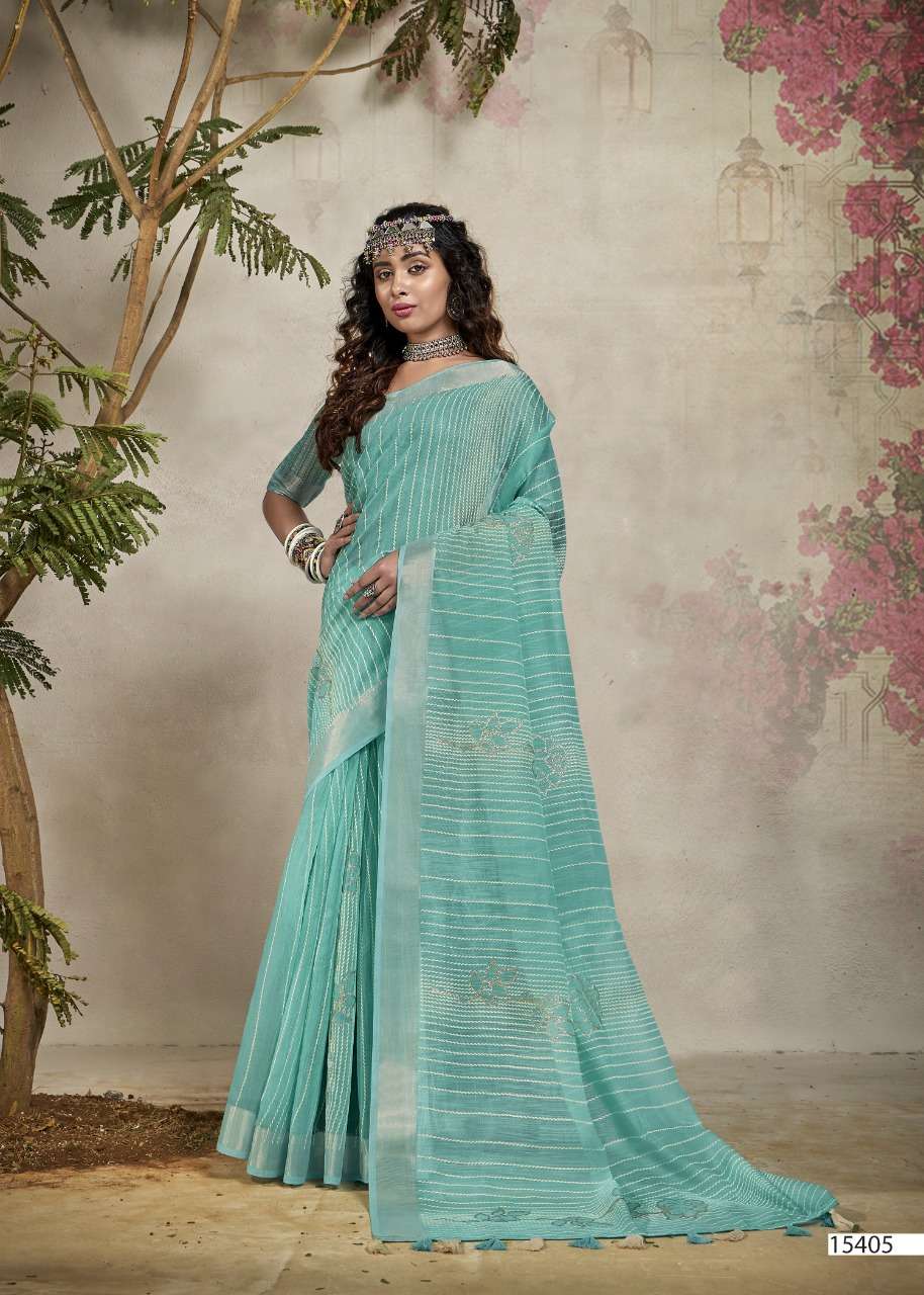 MIRROR BY TRIVENI 15401 TO 15408 SERIES INDIAN TRADITIONAL WEAR COLLECTION BEAUTIFUL STYLISH FANCY COLORFUL PARTY WEAR & OCCASIONAL WEAR COTTON PRINT SAREES AT WHOLESALE PRICE