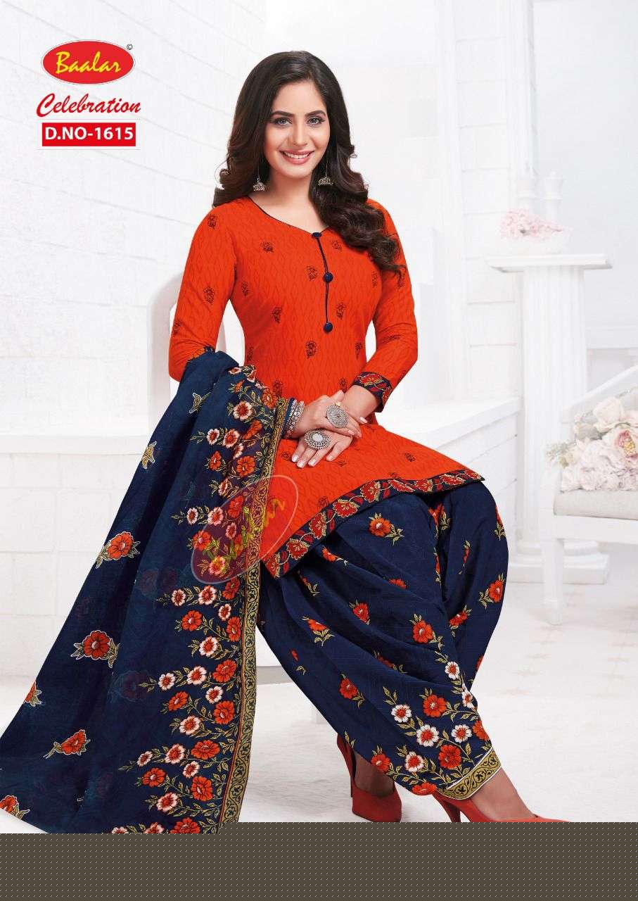CELEBRATION VOL-16 BY BAALAR 1611 TO 1623 SERIES BEAUTIFUL STYLISH SUITS FANCY COLORFUL CASUAL WEAR & ETHNIC WEAR & READY TO WEAR HEAVY COTTON PRINTED DRESSES AT WHOLESALE PRICE