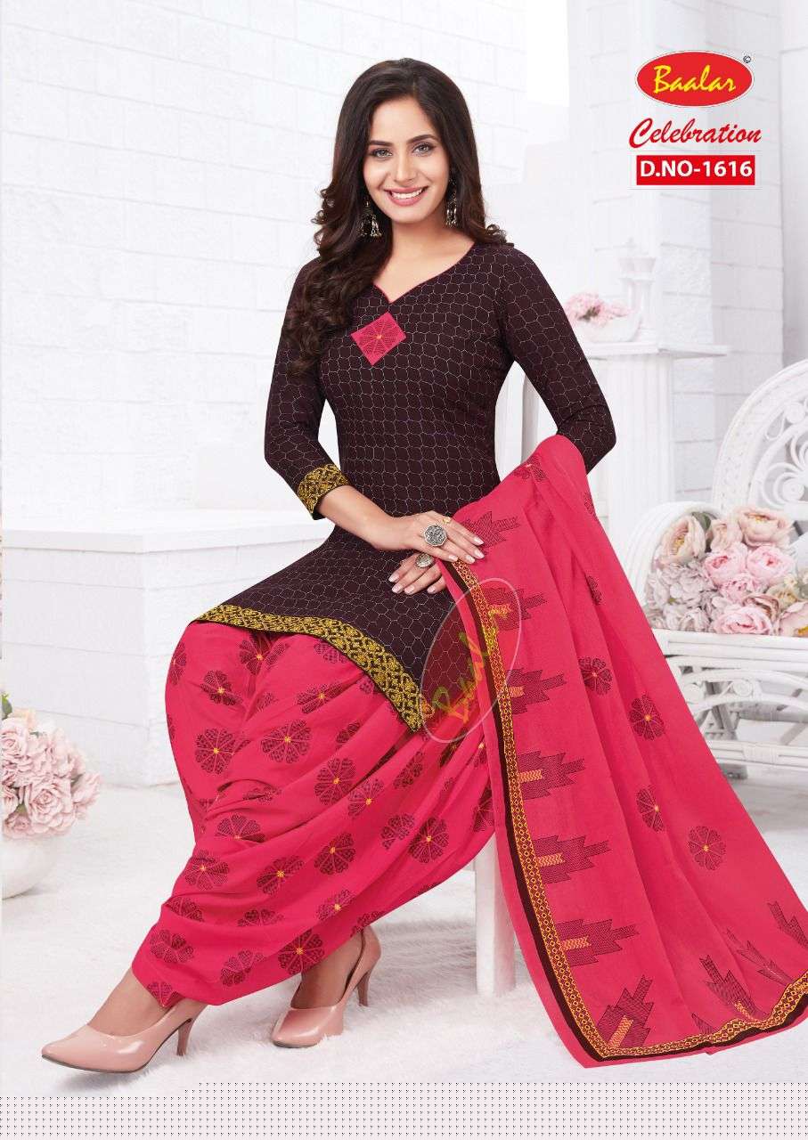CELEBRATION VOL-16 BY BAALAR 1611 TO 1623 SERIES BEAUTIFUL STYLISH SUITS FANCY COLORFUL CASUAL WEAR & ETHNIC WEAR & READY TO WEAR HEAVY COTTON PRINTED DRESSES AT WHOLESALE PRICE