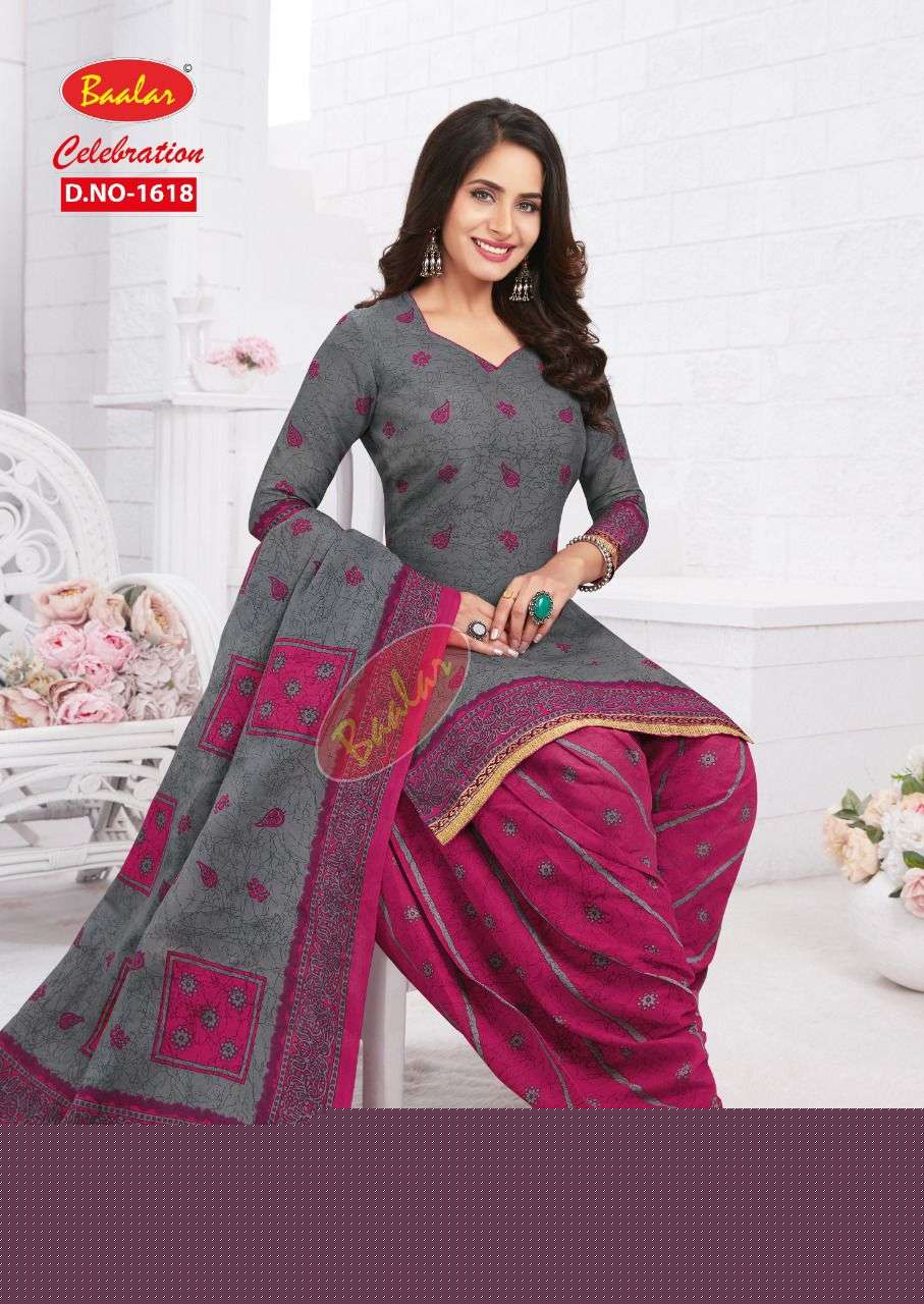 CELEBRATION VOL-16 BY BAALAR 1611 TO 1623 SERIES BEAUTIFUL STYLISH SUITS FANCY COLORFUL CASUAL WEAR & ETHNIC WEAR & READY TO WEAR HEAVY COTTON PRINTED DRESSES AT WHOLESALE PRICE