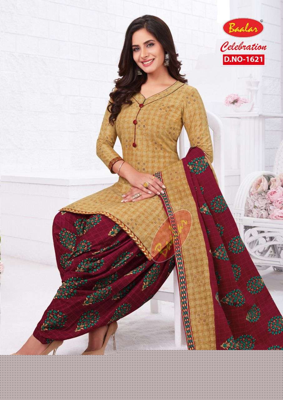 CELEBRATION VOL-16 BY BAALAR 1611 TO 1623 SERIES BEAUTIFUL STYLISH SUITS FANCY COLORFUL CASUAL WEAR & ETHNIC WEAR & READY TO WEAR HEAVY COTTON PRINTED DRESSES AT WHOLESALE PRICE