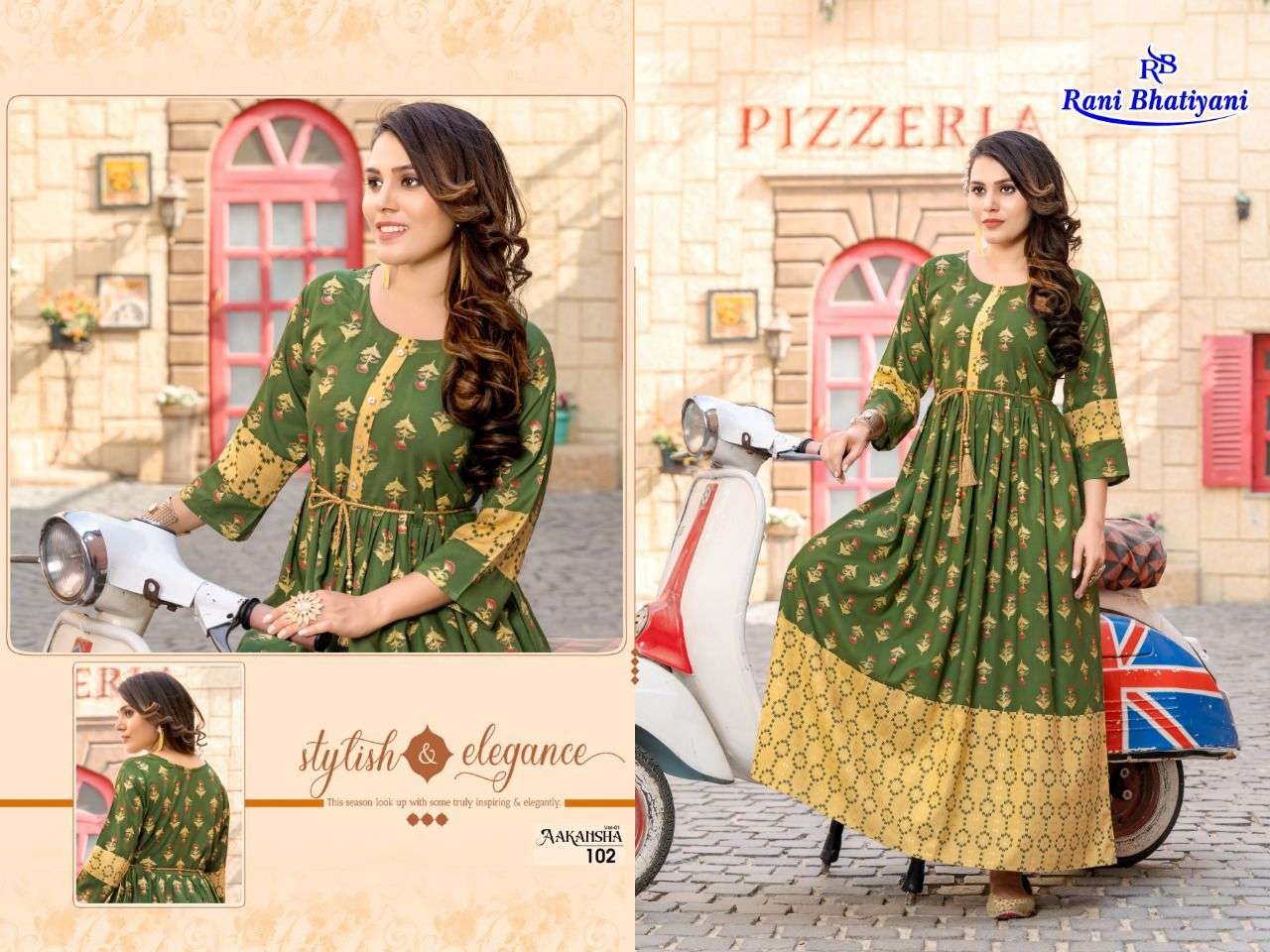 AAKANSHA VOL-1 BY RANI BHATIYANI 101 TO 108 SERIES BEAUTIFUL STYLISH FANCY COLORFUL CASUAL WEAR & ETHNIC WEAR RAYON FOIL PRINT GOWNS WITH WHOLESALE PRICE