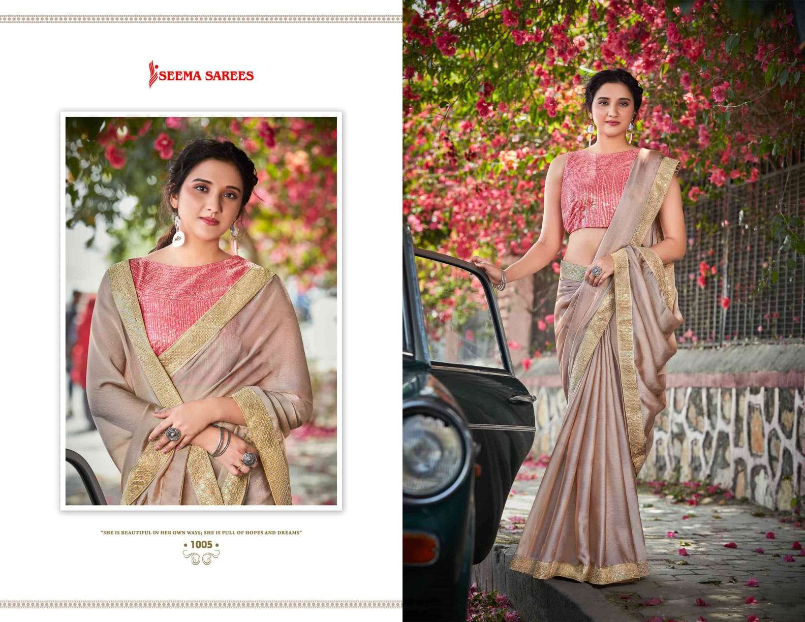 KESARIBAI PANNALAL BY SEEMA SAREES 1001 TO 1008 SERIES INDIAN TRADITIONAL WEAR COLLECTION BEAUTIFUL STYLISH FANCY COLORFUL PARTY WEAR & OCCASIONAL WEAR MOSS CHIFFON SAREES AT WHOLESALE