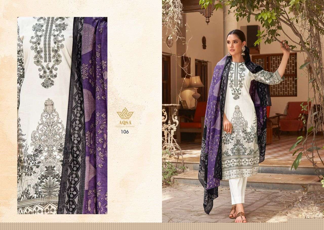 MEHWISH BY AQSA 101 TO 106 SERIES BEAUTIFUL SUITS COLORFUL STYLISH FANCY CASUAL WEAR & ETHNIC WEAR CAMBRIC PRINT DRESSES AT WHOLESALE PRICE