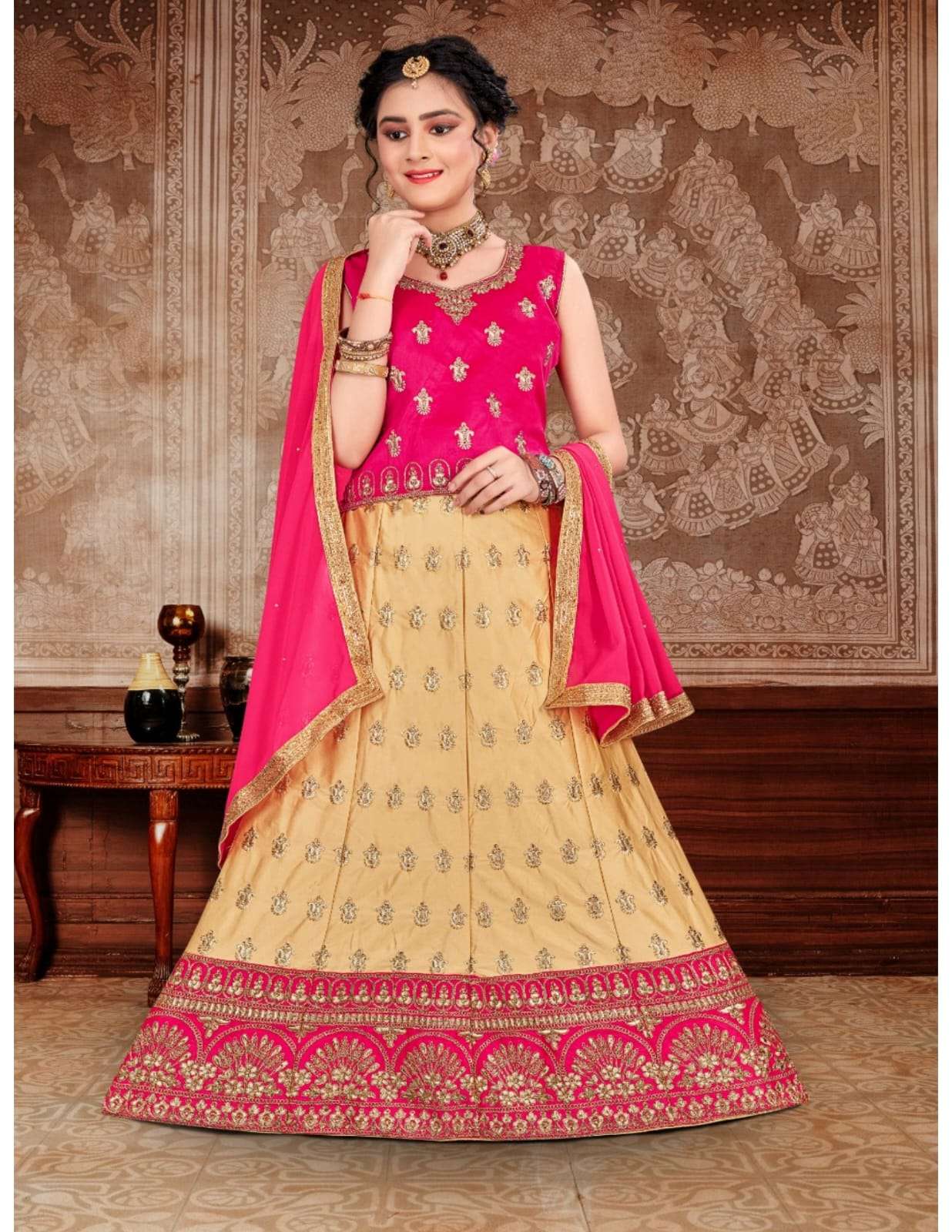 R-381 BY SANSKAR SAREES 01 TO 06 SERIES DESIGNER BEAUTIFUL NAVRATRI COLLECTION OCCASIONAL WEAR & PARTY WEAR MALAI SATIN LEHENGAS AT WHOLESALE PRICE