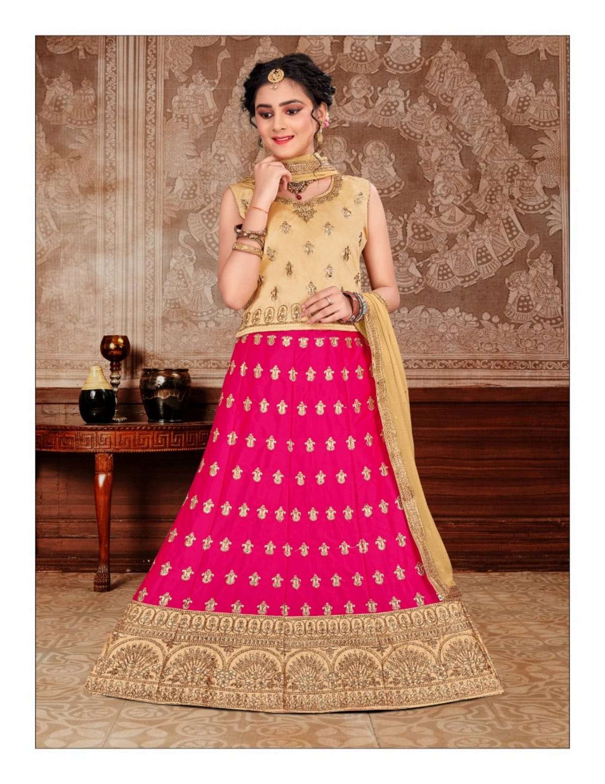 R-381 BY SANSKAR SAREES 01 TO 06 SERIES DESIGNER BEAUTIFUL NAVRATRI COLLECTION OCCASIONAL WEAR & PARTY WEAR MALAI SATIN LEHENGAS AT WHOLESALE PRICE
