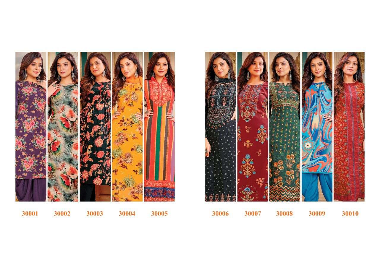 INSPIRED CHOICE BY SUSHMA 30001 TO 30010 SERIES BEAUTIFUL SUITS COLORFUL STYLISH FANCY CASUAL WEAR & ETHNIC WEAR FANCY DRESSES AT WHOLESALE PRICE