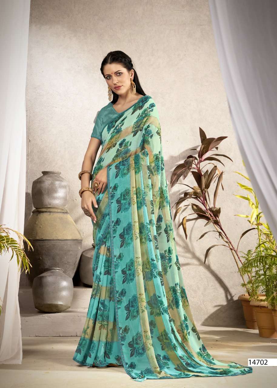 SONIYA BY VALLABHI PRINTS 14701 TO 14708 SERIES INDIAN TRADITIONAL WEAR COLLECTION BEAUTIFUL STYLISH FANCY COLORFUL PARTY WEAR & OCCASIONAL WEAR GEORGETTE SAREES AT WHOLESALE PRICE