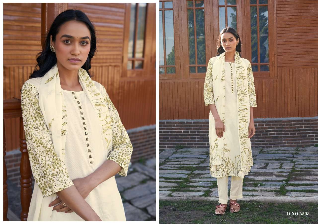 PRISHA BY KALAKIRTI 5501 TO 5508 SERIES BEAUTIFUL SUITS COLORFUL STYLISH FANCY CASUAL WEAR & ETHNIC WEAR PURE JAM SATIN PRINT DRESSES AT WHOLESALE PRICE