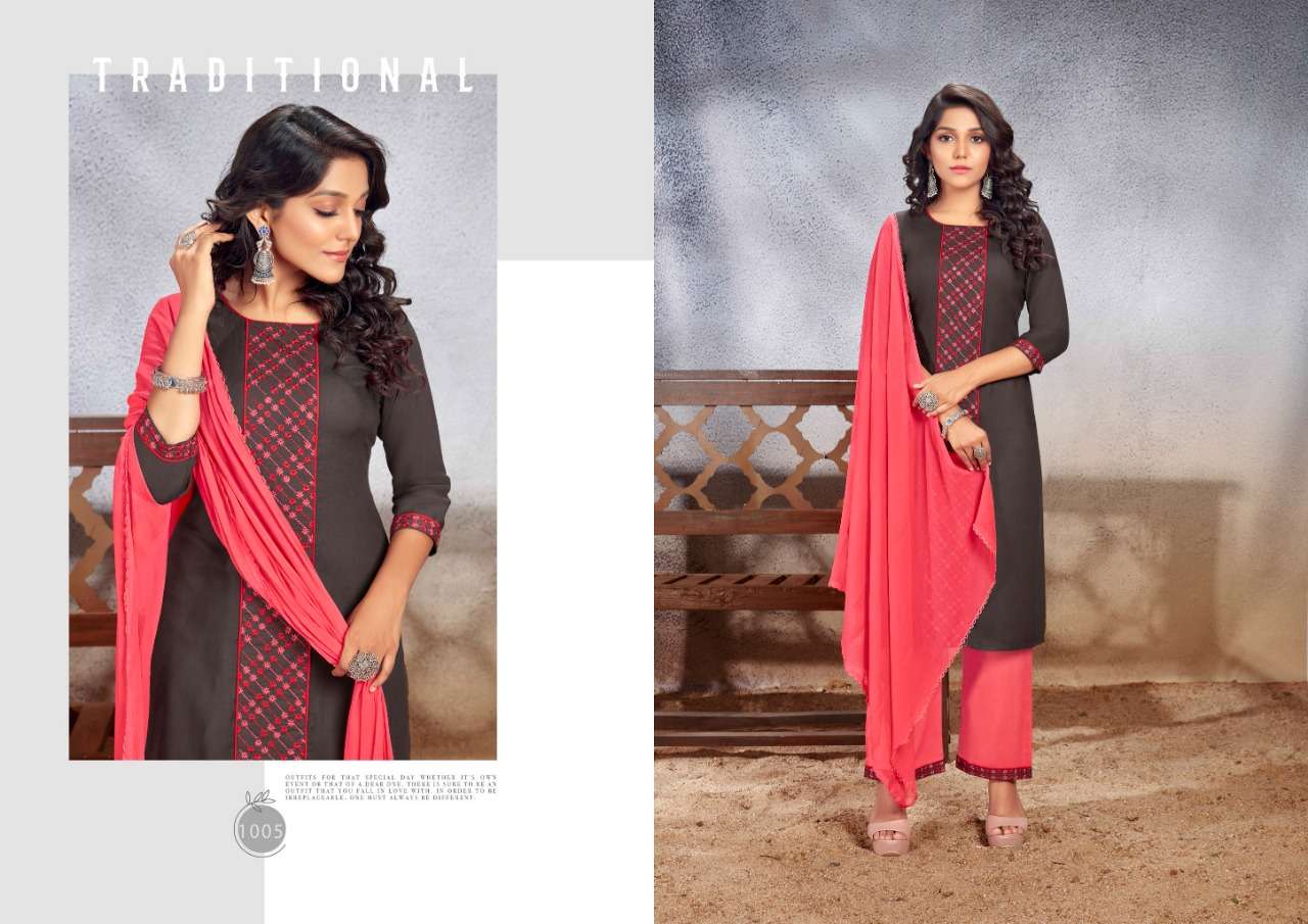 SHELJA BY JOURNEY 1001 TO 1008 SERIES BEAUTIFUL SUITS COLORFUL STYLISH FANCY CASUAL WEAR & ETHNIC WEAR RAYON WITH WORK DRESSES AT WHOLESALE PRICE