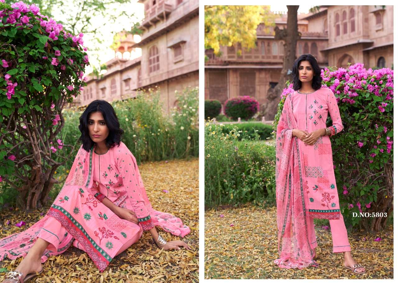 SAIRAA BY KALAKIRTI 5801 TO 5808 SERIES BEAUTIFUL SUITS COLORFUL STYLISH FANCY CASUAL WEAR & ETHNIC WEAR PURE CAMBRIC PRINT DRESSES AT WHOLESALE PRICE