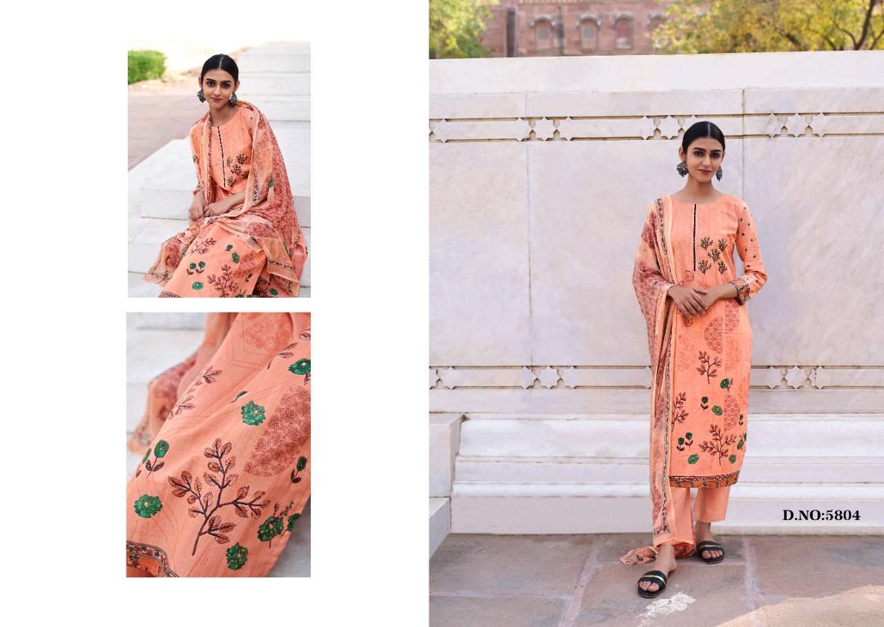 SAIRAA BY KALAKIRTI 5801 TO 5808 SERIES BEAUTIFUL SUITS COLORFUL STYLISH FANCY CASUAL WEAR & ETHNIC WEAR PURE CAMBRIC PRINT DRESSES AT WHOLESALE PRICE