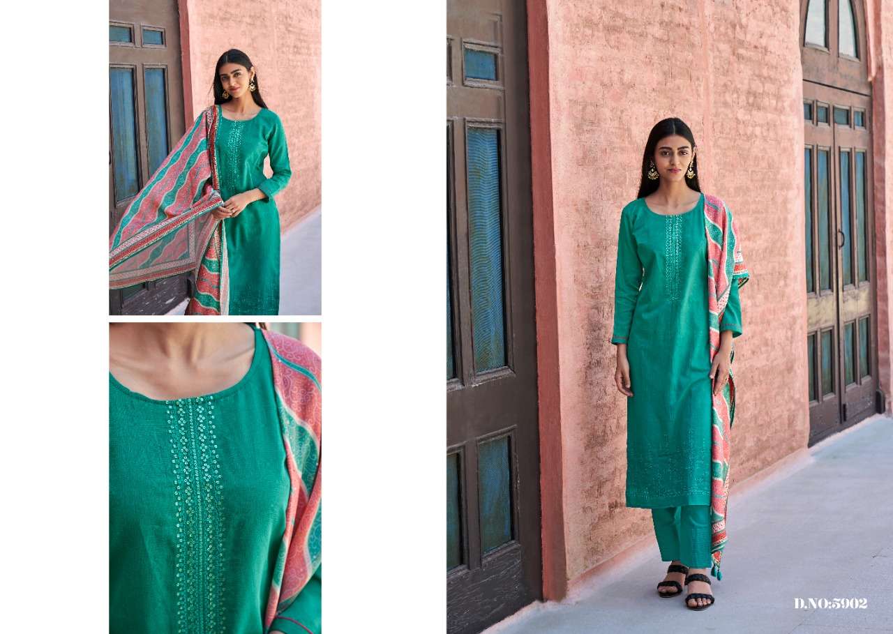 MRUNALI BY KALAKIRTI 5901 TO 5906 SERIES BEAUTIFUL SUITS COLORFUL STYLISH FANCY CASUAL WEAR & ETHNIC WEAR PURE JAM SATIN PRINT DRESSES AT WHOLESALE PRICE