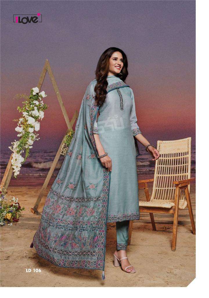 LOVE FOR DUPATTA BY 1 LOVE 101 TO 107 SERIES BEAUTIFUL SUITS COLORFUL STYLISH FANCY CASUAL WEAR & ETHNIC WEAR FANCY DRESSES AT WHOLESALE PRICE