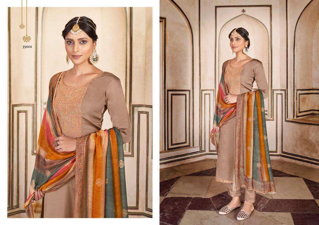 MIREN BY SELTOS 35001 TO 35006 SERIES BEAUTIFUL SUITS COLORFUL STYLISH FANCY CASUAL WEAR & ETHNIC WEAR PURE RUSSIAN SILK DRESSES AT WHOLESALE PRICE