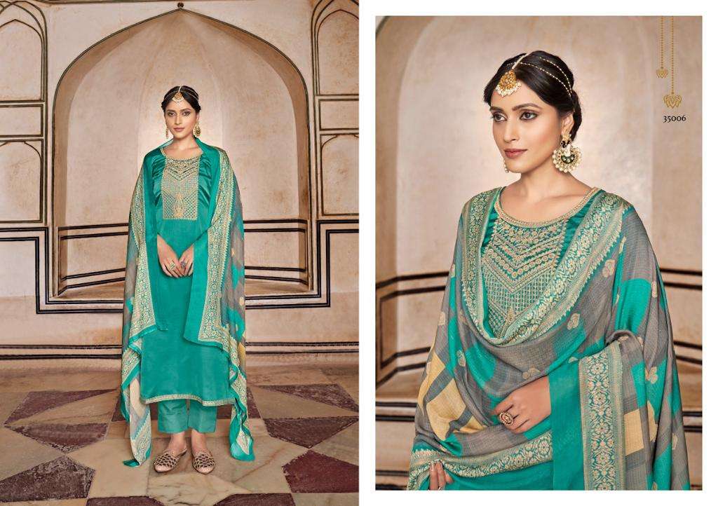 MIREN BY SELTOS 35001 TO 35006 SERIES BEAUTIFUL SUITS COLORFUL STYLISH FANCY CASUAL WEAR & ETHNIC WEAR PURE RUSSIAN SILK DRESSES AT WHOLESALE PRICE