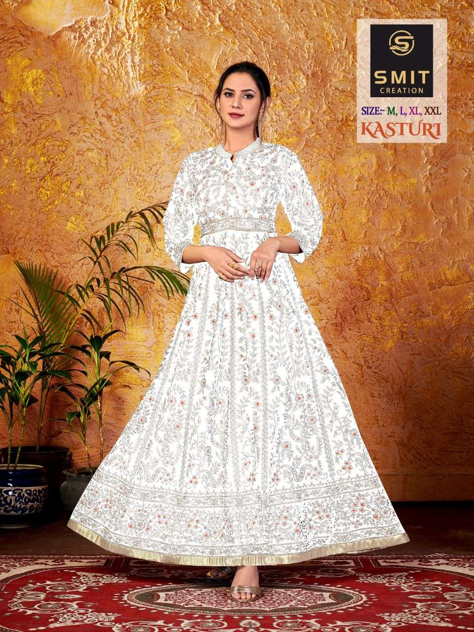 KASTURI BY SMIT CREATION 1001 TO 1008 SERIES BEAUTIFUL STYLISH FANCY COLORFUL CASUAL WEAR & ETHNIC WEAR PURE RAYON GOWNS AT WHOLESALE PRICE