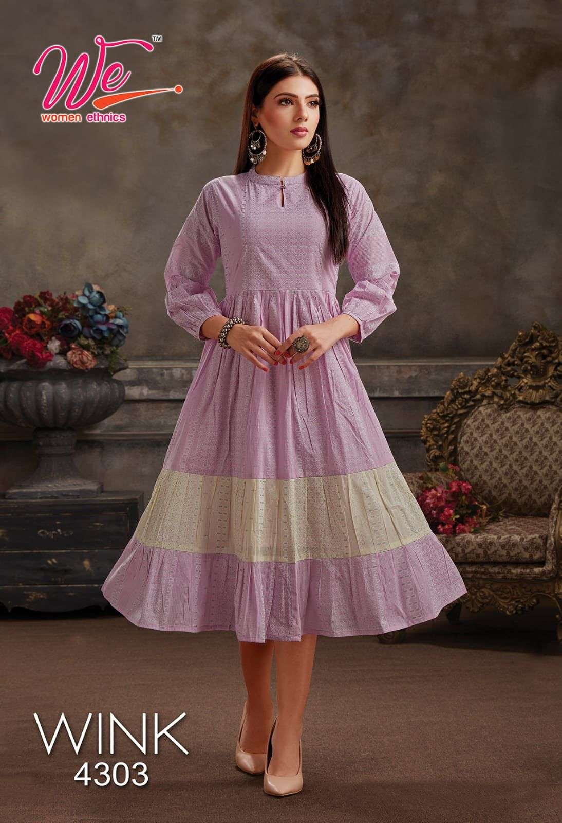 WINK BY WOMEN ETHNICS 4301 TO 4306 SERIES DESIGNER STYLISH FANCY COLORFUL BEAUTIFUL PARTY WEAR & ETHNIC WEAR COLLECTION MAL COTTON KURTIS AT WHOLESALE PRICE