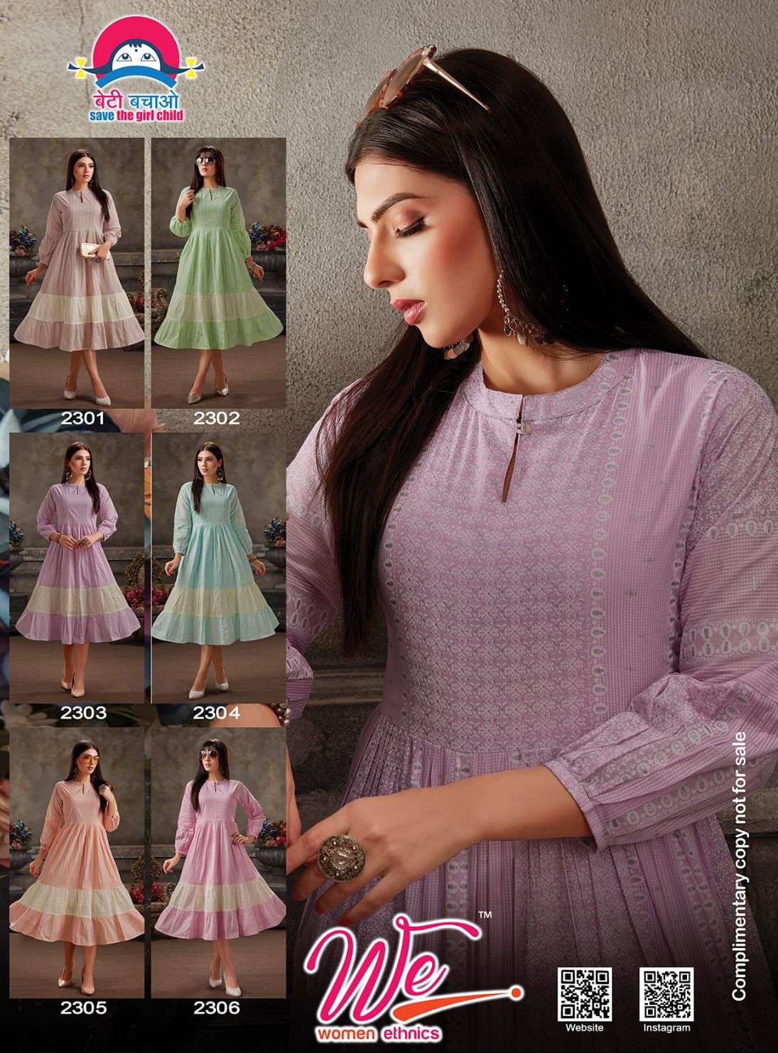 WINK BY WOMEN ETHNICS 4301 TO 4306 SERIES DESIGNER STYLISH FANCY COLORFUL BEAUTIFUL PARTY WEAR & ETHNIC WEAR COLLECTION MAL COTTON KURTIS AT WHOLESALE PRICE