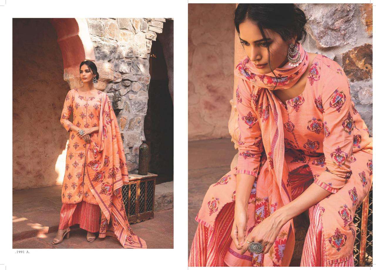 DHAARIA BY RIVAA 1990-A TO 1993-B SERIES BEAUTIFUL SUITS COLORFUL STYLISH FANCY CASUAL WEAR & ETHNIC WEAR PURE COTTON PRINT DRESSES AT WHOLESALE PRICE