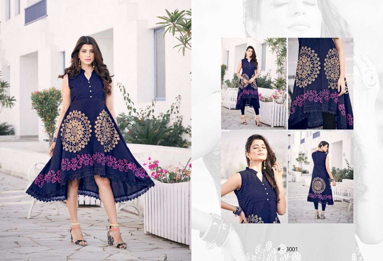 GOLDY VOL-13 BY SWEETY FASHION 3001 TO 3008 SERIES DESIGNER STYLISH FANCY COLORFUL BEAUTIFUL PARTY WEAR & ETHNIC WEAR COLLECTION RAYON KURTIS AT WHOLESALE PRICE