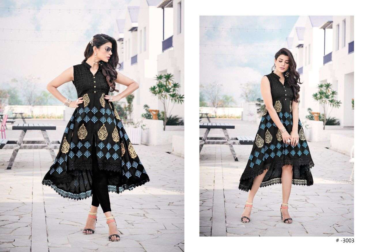 GOLDY VOL-13 BY SWEETY FASHION 3001 TO 3008 SERIES DESIGNER STYLISH FANCY COLORFUL BEAUTIFUL PARTY WEAR & ETHNIC WEAR COLLECTION RAYON KURTIS AT WHOLESALE PRICE