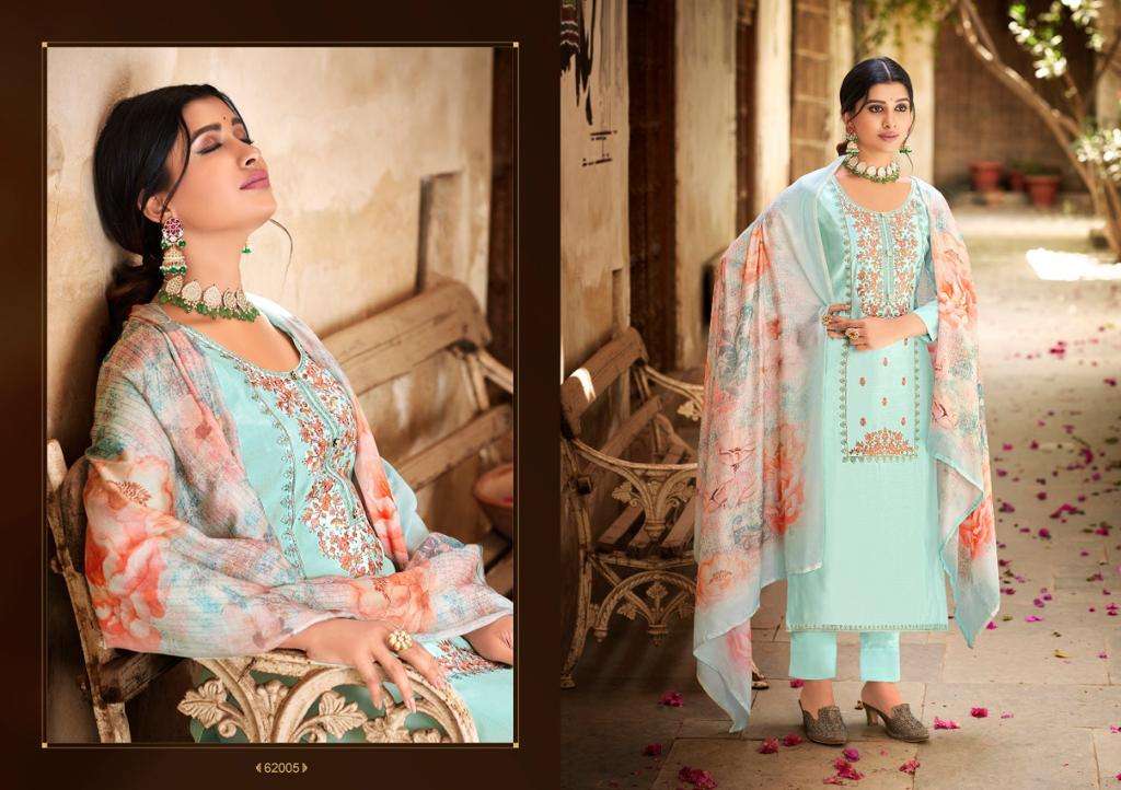 AFREEN BY SELTOS 62001 TO 62006 SERIES BEAUTIFUL SUITS COLORFUL STYLISH FANCY CASUAL WEAR & ETHNIC WEAR PURE COTTON SILK DRESSES AT WHOLESALE PRICE